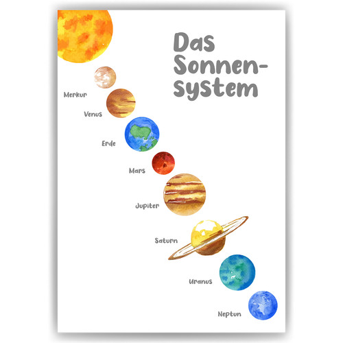 Kinderposter sonnensystem - kinderposter,