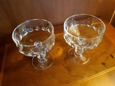 2 wunderschöne schwere handgeschliffene Sektschalen aus Bleikristall