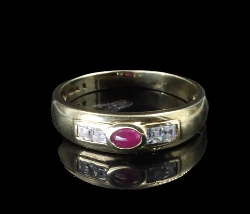 333 8kt gelbgold ring mit - 333/-,