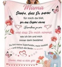 Persöhnliche  Kuscheldecke "An Meine Mama -Mutter"150x200 cm