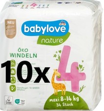 Babylove Nature Öko Windeln 10x34=340 St. Gr. 4 Maxi 8-14kg ohne Chlor Parfum DM
