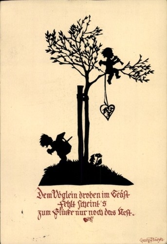 Scherenschnitt künstler - künstler, ak