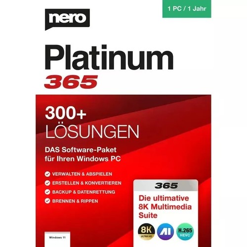 Nero platinum 365 1 jahr - 1,