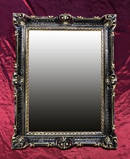 WANDSPIEGEL SCHWARZ GOLD ANTIK BAROCK ROKOKO 90x70 RAHMEN SPIEGEL  HOMEDEKO 3