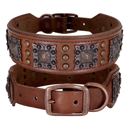 Lederhalsband hund 6cm breit - lederhalsband, 5/6cm