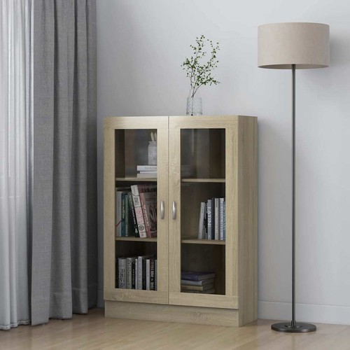 Vitrinenschrank sonoma eiche - vitrinenschrank, sonoma-eiche