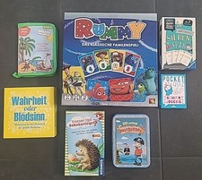 7 Kinderspiele teils wie NEU ,  Konvolut, Spielepaket, zB Rummy von Disney