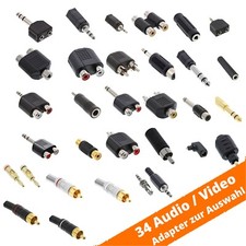 Audio Video Adapter Cinch Kline Toslink S-VHS Scart - 34 Stück zur Auswahl