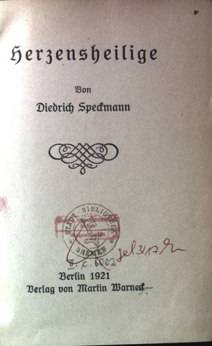 Herzensheilige speckmann - herzensheilige.,