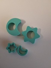 Original Tupperware Keksausstecher Mond und Sterne 4 Stück