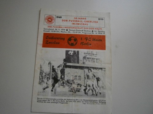 Programmheft ddr oberliga - programmheft,