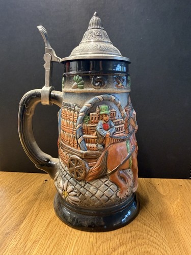 Relief bierkrug aus keramik - bierkrug,