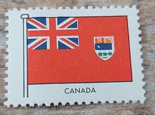 kleine Marke alte Flagge Canada mit original Gummi