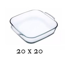 AUFLAUFFORM ECKIG GLAS +300° Mikrowellengeschirr Backform Schüssel Bräter Schale
