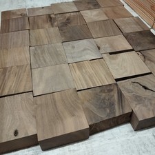 30 St. 9x4x7-10 cm amerikanischer Nussbaum  Kantholz Schalenrohling Bastelholz 