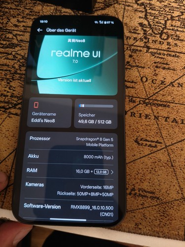 Realme neo8 rmx8899 512gb grau - realme,