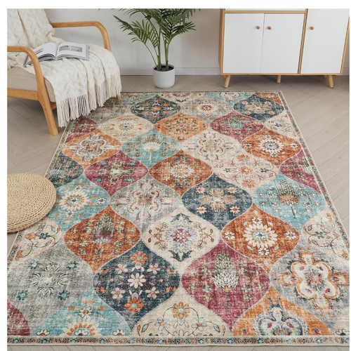 Blumen boho teppich - blumen,