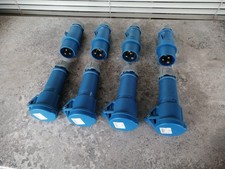 CEE Mennekes 4x Kupplung und 4x Stecker Set 3-polig 16A Camping Caravan Garten