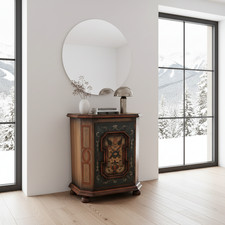 Kommode klein Vintage shabby Landhaus blau Bauernkommode Landhaus Barockstil