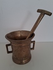 Alter Mörser mit Stößel Messing 1,8 kg VINTAGE