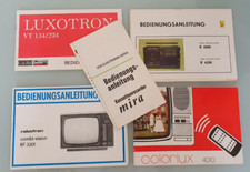 DDR Radio Fernseher Bedienungsanleitung Handbuch RFT LUXOTRON Robotron Mira