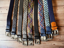 Neu Stretch elastische Passform Gurtband gewebt geflochten Gürtel stark lässig 1,25" breit