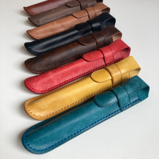 Leder-Etui für 1 Füller Kugelschreiber Montblanc Pilot Leonardo Namiki Pelikan