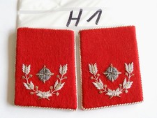 Feuerwehr Kragenspiegel halber Lorbeerkranz 1 Sterne hgest 1 Paar (H1)