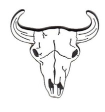 Rinderschädel Pin Anstecker. Lenkung. Bullenkopf. Kuhschädel. Metall. Emaille.