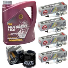 Inspektion Set Öl 4L für Honda CB 1000 R SC60 CB1000 2008-16 Ölfilter Zündkerzen