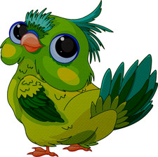 Aufnäher Kleiner Baby Papagei