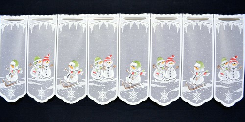 Schneemann weihnachtsgardine - schneemann,
