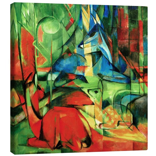 Leinwandbild rehe walde ii - rehe,