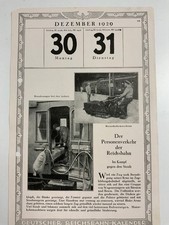 Kehrmaschine Sauger  Reichsbahn   1929  Kalenderblatt