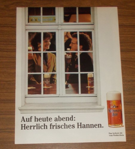 Seltene werbung hannen - hannen, alt