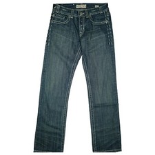 MEK Denim USA Dubai Herren Jeans Hose straight 48 W32 L34 blau used Look Nieten