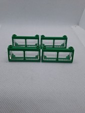 4x Lego Eisenbahn Fenster 2x6x2 Grün, Scheibe Transparent Klar 13660, 13756