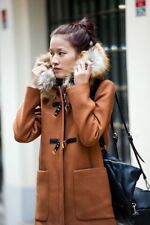 ZARA CAMEL DUFFLE WITH FUR