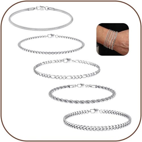 Armband set stück edelstahl - 5,