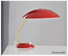 Kaiser Tischlampe Art Deco Bauhaus Stil  50/60er Vintage 6781 Christian Dell rot