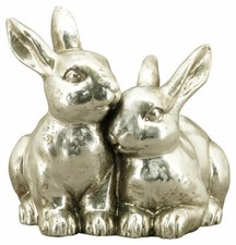 Hase silber Pärchen sitzende