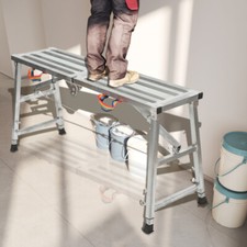 Arbeitsplattform Arbeitsbühne Alu Arbeitspodest Trittbank Klappbar 200 kg Leiter