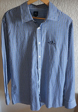 Royal County of Berkshire Polo Club Herrenhemd blau weiß kariert Größe L 41/42