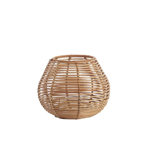 Lampenschirm rund rattan natur - lampenschirm,