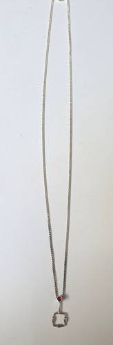 Halskette silber rubin - silber,