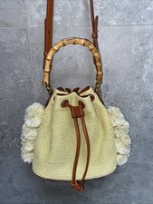 TWINSET MILANO Korb Bast Bambus Gold Braun Tasche 2-3x getragen TOP