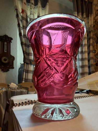 Antikes biedermeier rubin glas - biedermeier,