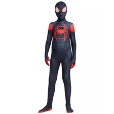 Karneval Spiderman Cosplay Kostüm Miles Morales Kinder Herren Anzug Outifit-Kids