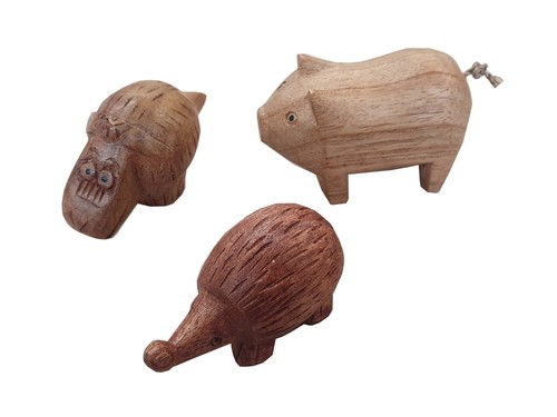 Holzfigur schwein igel und - "schwein,,