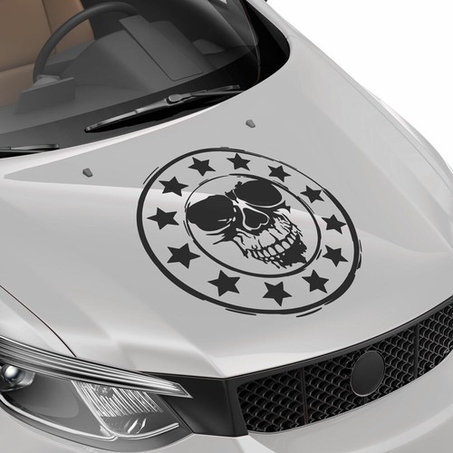 Aufkleber totenkopf grunge - totenkopf,